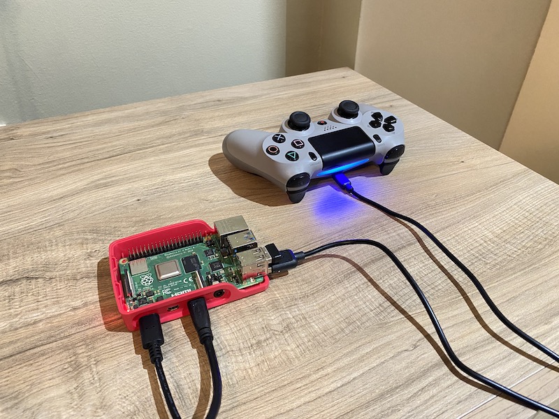 ps4 controller connected to rpi4