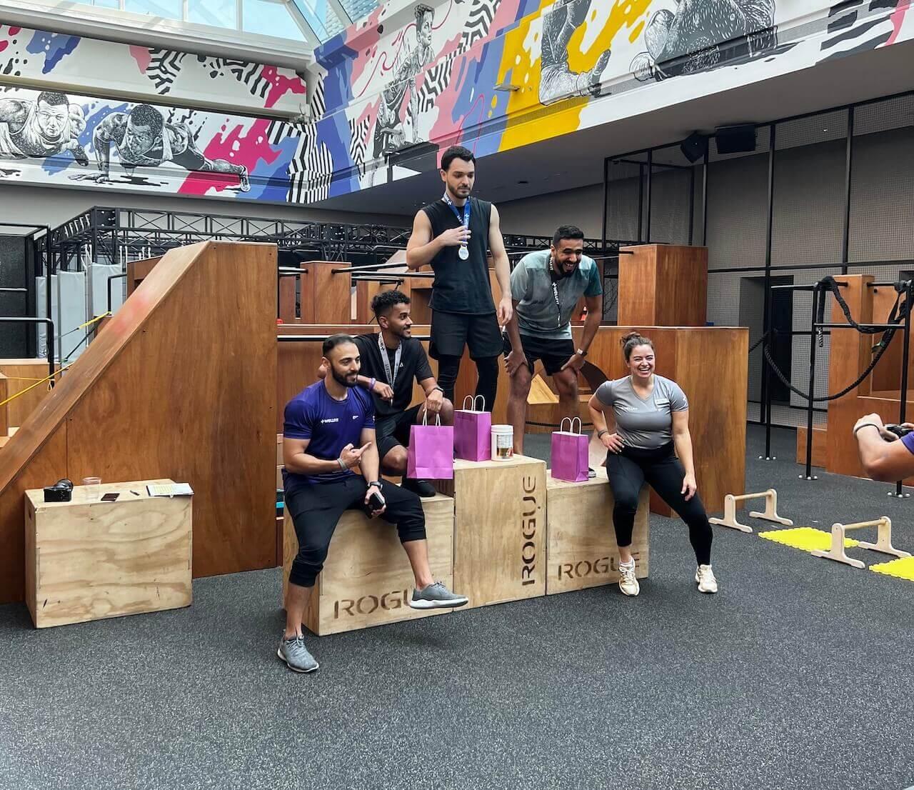 Salam Waddah winning Wellfit JVC obstacle challenge