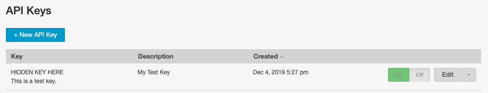mandril api keys list